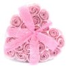 Set of 24 Soap Flower Heart Box - Pink Roses  (LSF-20)