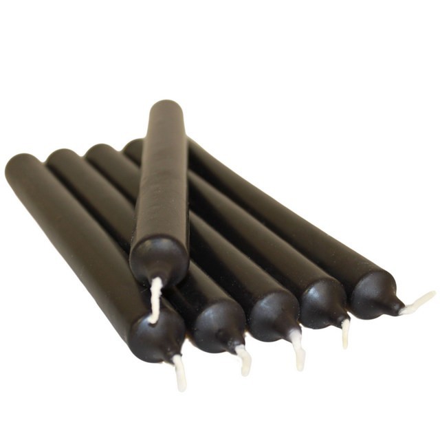 Black Dinner Candles Bulk (100)  (DCBulk-10)