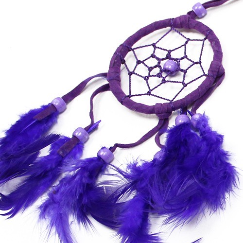 Bali Dreamcatcher - Small Round - Turq/Pink/Purp  (BDC-05)