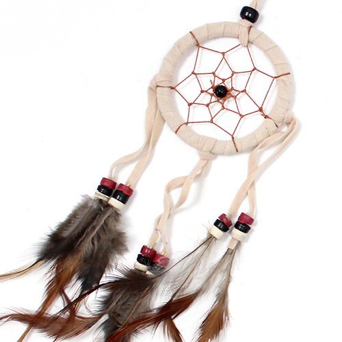 Bali Dreamcatcher - Small Round - Cream/Coffee/Choc  (BDC-06)