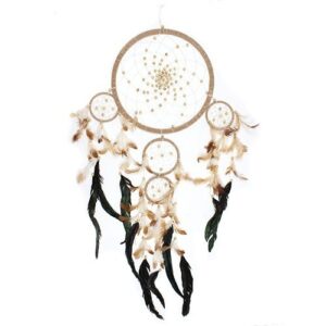Bali Dreamcatcher - Large Round - Cream/Coffee/Choc  (BDC-14)