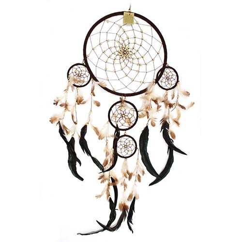 Bali Dreamcatcher - XLarge Round - Cream/Coffee/Choc  (BDC-15)