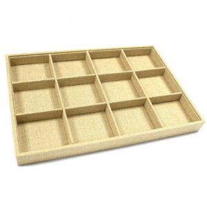 Twelve Compartment Display Tray  (NatJD-13)