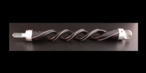 Wooden Healing Stick Spiral Carving  (HWand-46)