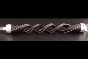 Wooden Healing Stick Spiral Carving  (HWand-46)