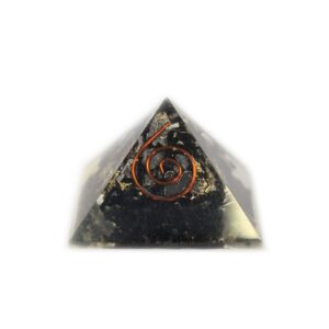 Sm Orgonite Pyramid 25mm Gemchips and Copper  (ORGN-01)