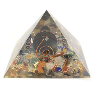 Med Orgonite Pyramid 60mm Gemchips