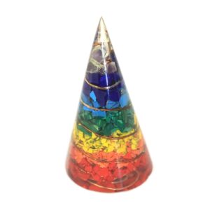 Orgonite Cone - 80mm - Multichip  (ORGN-06)