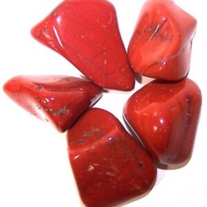 Pack of 24 L Tumble Stone - Jasper - Red  (TBm-05)