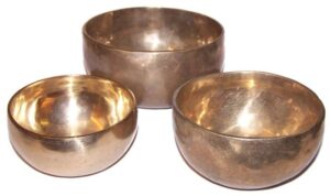 Set of 3 Handmade Brass Singing Bowls (Tib-54)