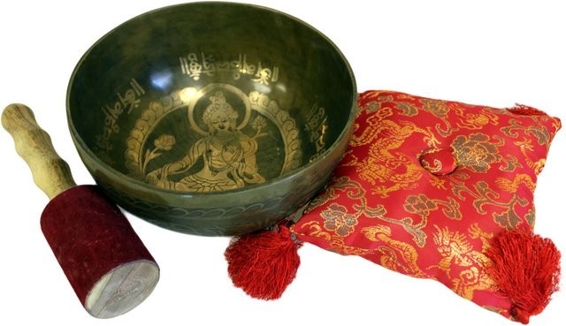 Brass Golden Tara - Special S'Bowl Set (Tib-75)