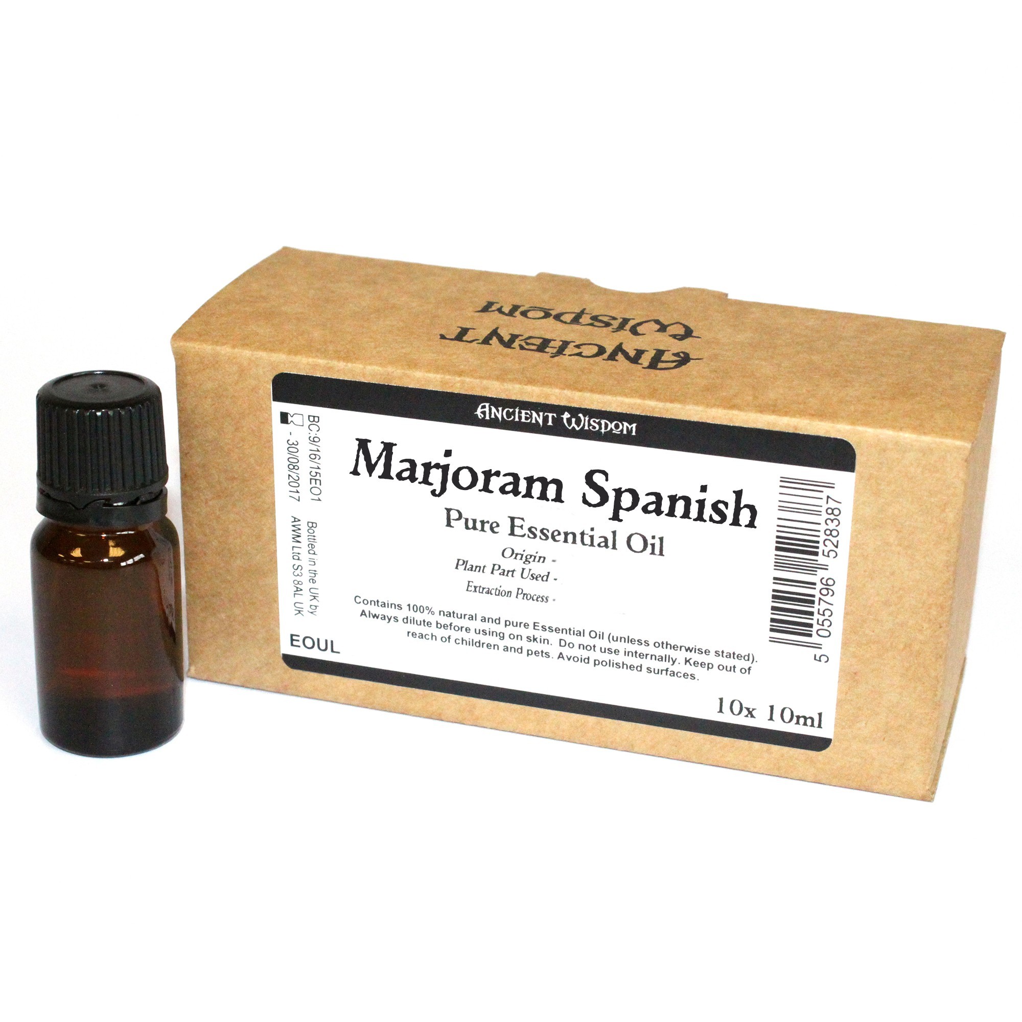 10x 10ml Marjoram Spanish Essential Oil Unlabelled  (EOUL-31)