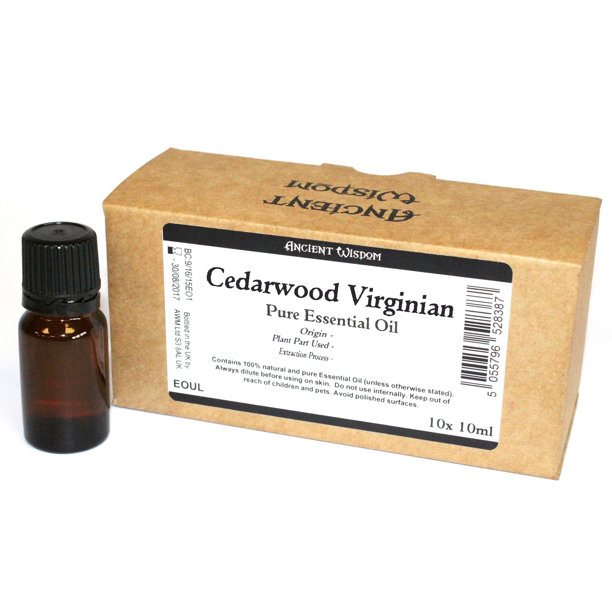 10x 10ml Cedarwood Virginian Essential Oil Unlabelled (EOUL-50)