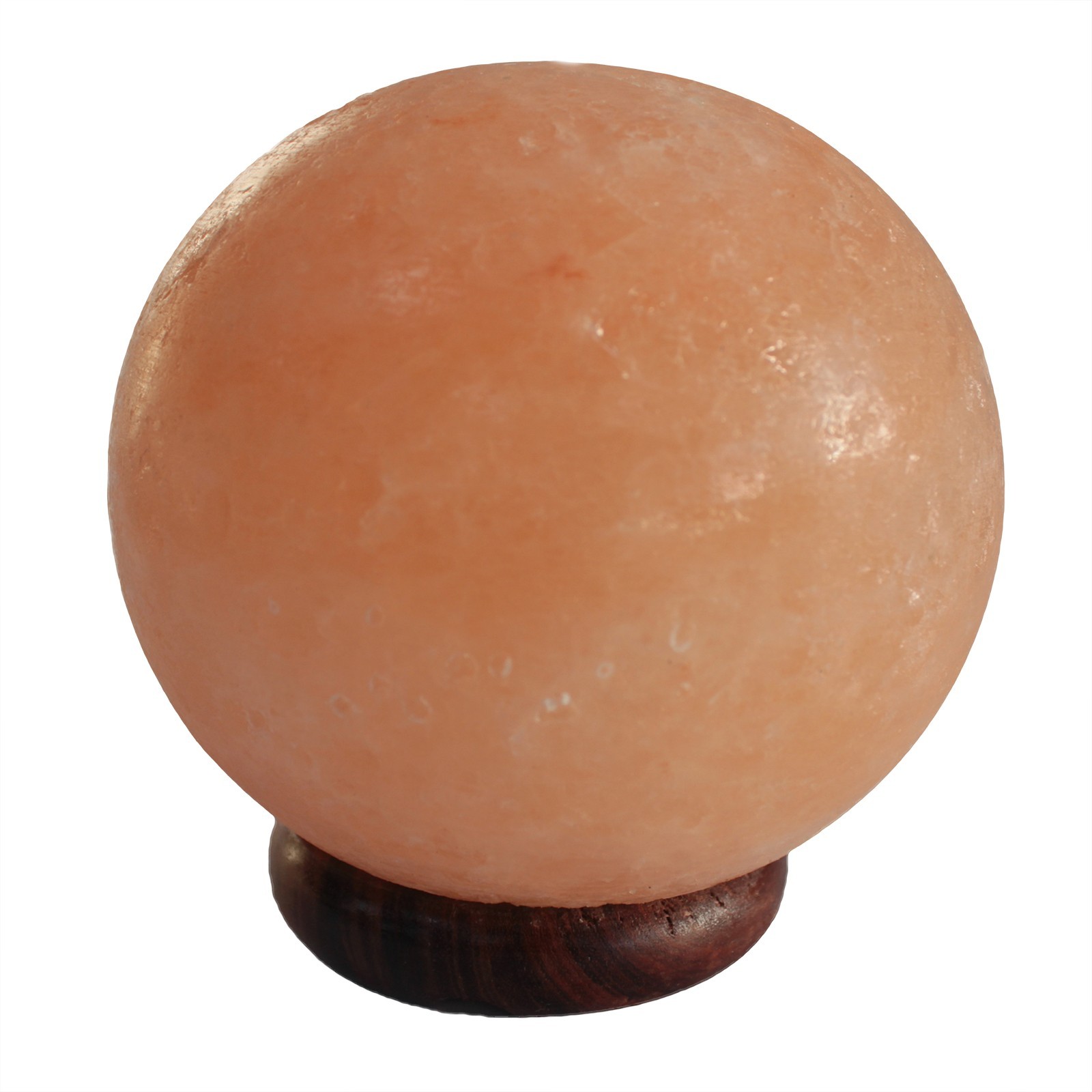 Salt Lamp Ball - Big Wooden Base  (QSalt-27)