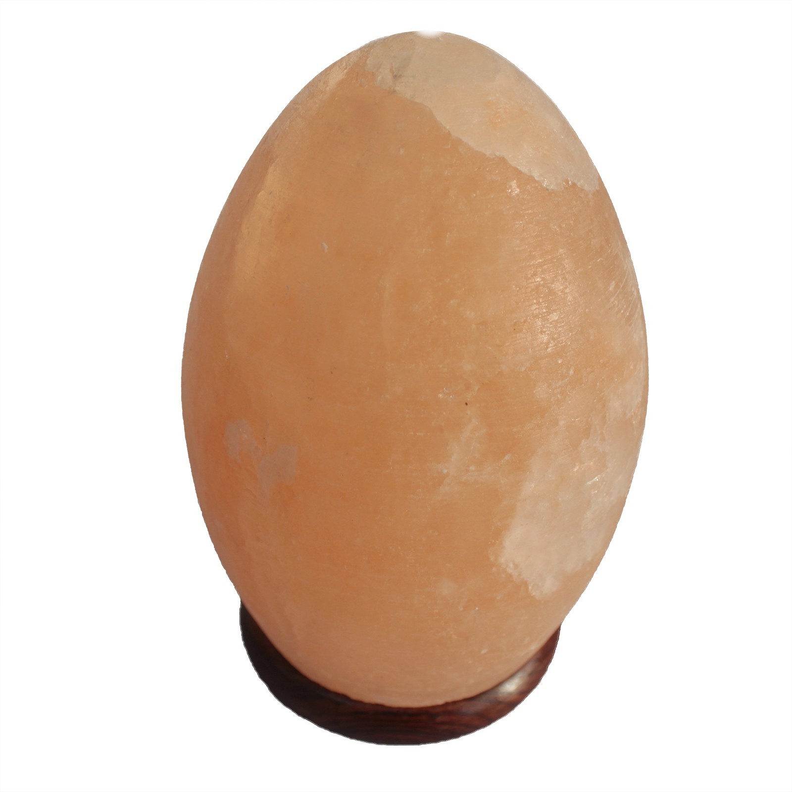 Salt Lamp Egg - Wooden Base  (QSalt-28)