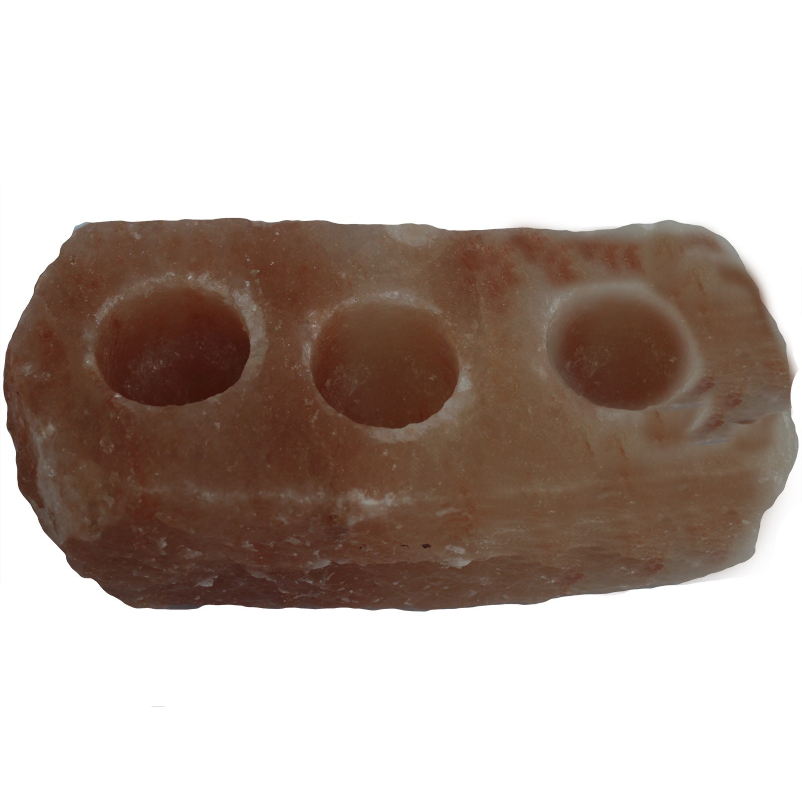 Natural Salt Candle Holder - 3 holes  (QSalt-45)